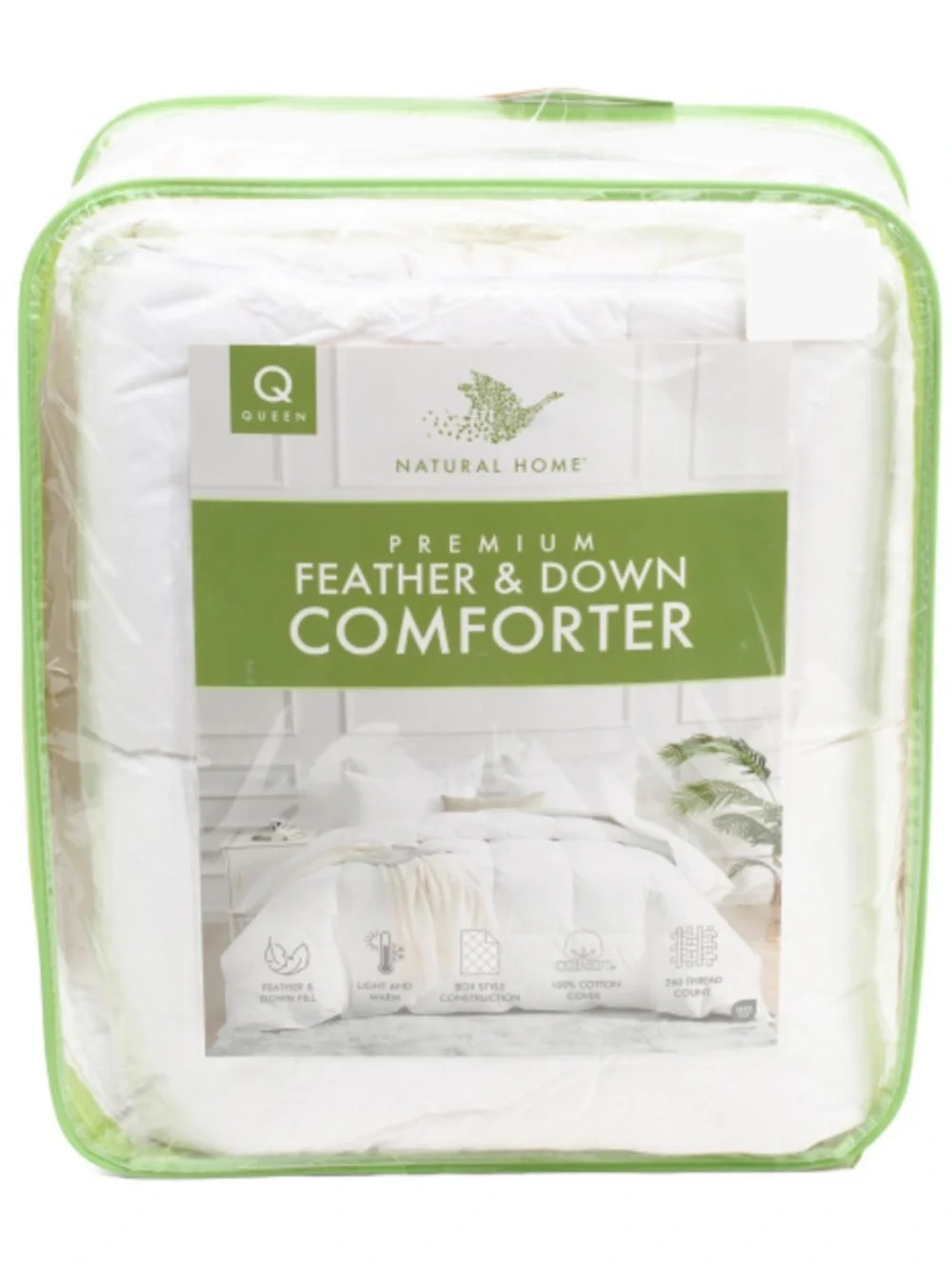 Natural Home Premium Feather & Down Comforter - White